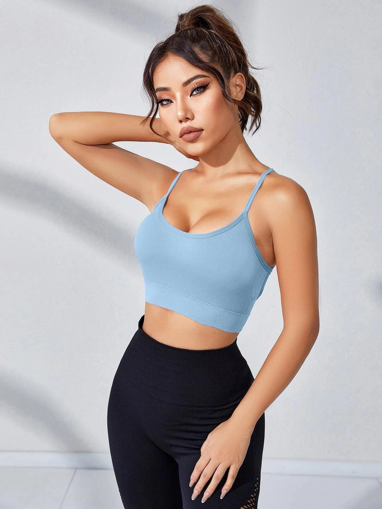 Buy SHEIN Yoga Basic Crisscross Back Sports Bra in Pakistan