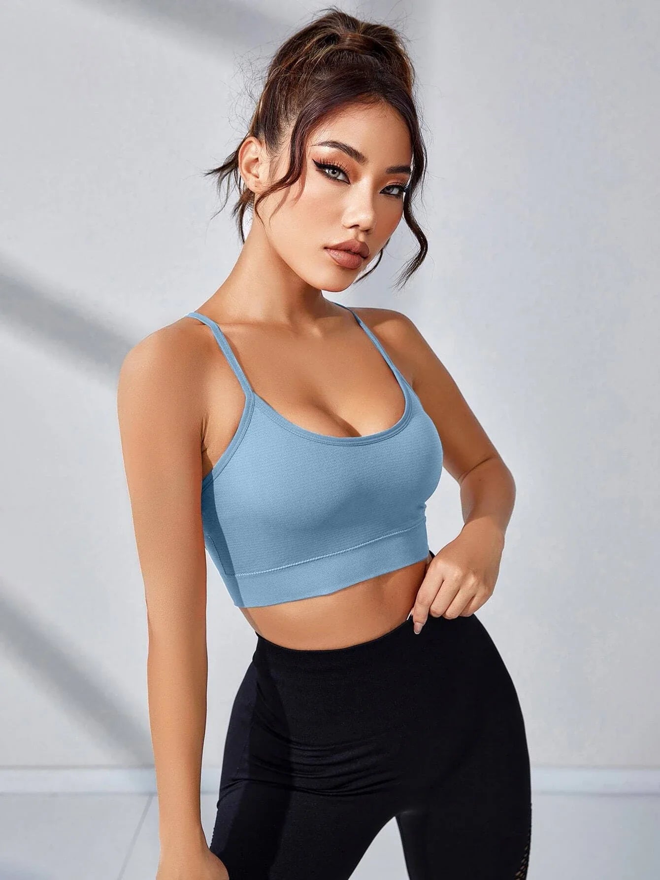 Buy SHEIN Yoga Basic Crisscross Back Sports Bra in Pakistan