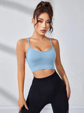 Buy SHEIN Yoga Basic Crisscross Back Sports Bra in Pakistan