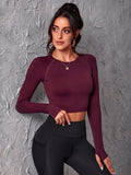 Buy SHEIN Yoga Basic Seamless Raglan Sleeve Sports Tee in Pakistan