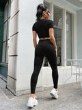 Buy SHEIN Yoga Basic Seamless Scrunch Butt Sports Set in Pakistan