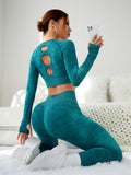 Buy SHEIN Yoga Trendy Seamless Raglan Sleeve Sports Set in Pakistan