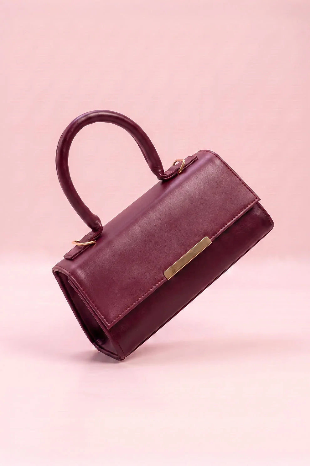 Buy ZAVO Vesper Handbag - Burgundy in Pakistan