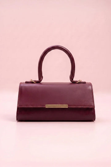 Buy ZAVO Vesper Handbag - Burgundy in Pakistan