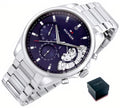 Buy Tommy Hilfiger Mens Quartz Silver Stainless Steel Blue Dial 44mm Watch - 1710448 in Pakistan