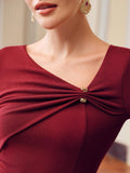 Buy SHEIN ZEYLAH ASYMMETRICAL NECK RUCHED FRONT SLIM FIT TEE in Pakistan