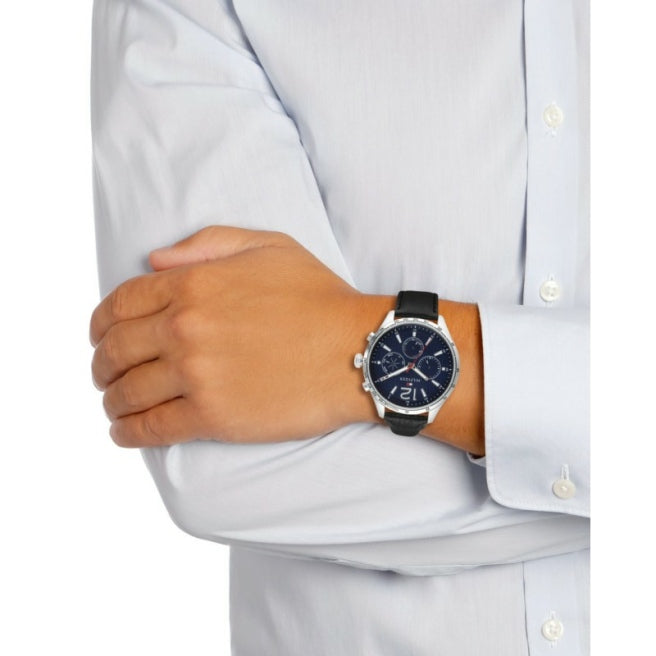 Buy Tommy Hilfiger Mens Quartz Leather Strap Blue Dial 44mm Watch - 1791468 in Pakistan