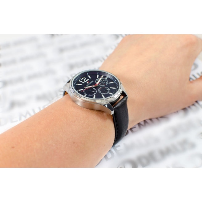 Buy Tommy Hilfiger Mens Quartz Leather Strap Blue Dial 44mm Watch - 1791468 in Pakistan