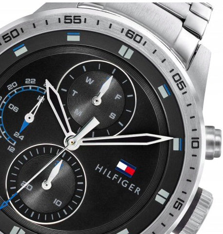 Buy Tommy Hilfiger Mens Quartz Stainless Steel Black Dial 46mm Watch - 1791805 in Pakistan