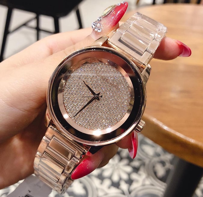 Buy Michael Kors Kinsley Rose Gold Tone Blush Acetate Women's Watch - Mk6432 in Pakistan