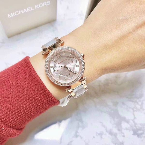 Buy Michael Kors Parker Women's Watch Rose Gold Dial Rose Gold Steel Strap - Mk6512 in Pakistan