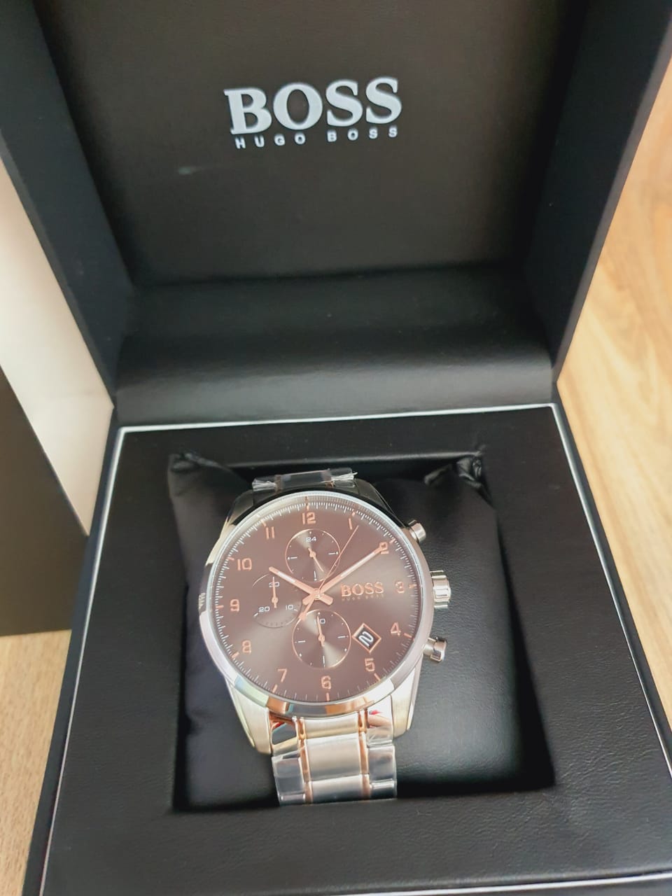 Buy Hugo Boss Mens Chronograph Quartz Stainless Steel Grey Dial 44mm Watch - 1513634 in Pakistan