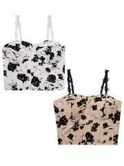 Buy Florea - Camisole Floral Bra Flower Strap - Cream in Pakistan