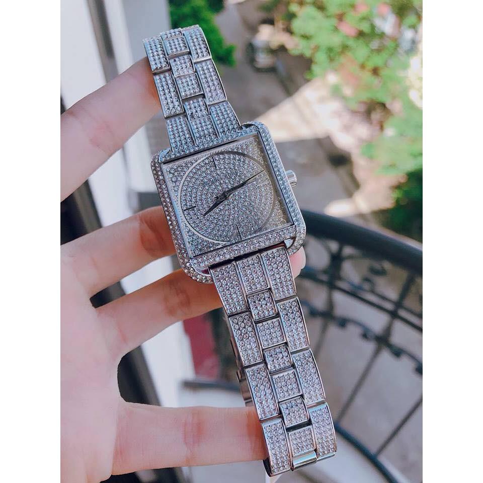 Buy Michael Kors Square Lake Pave Silver Diamonds Dial Women's Watch - Mk3662 in Pakistan