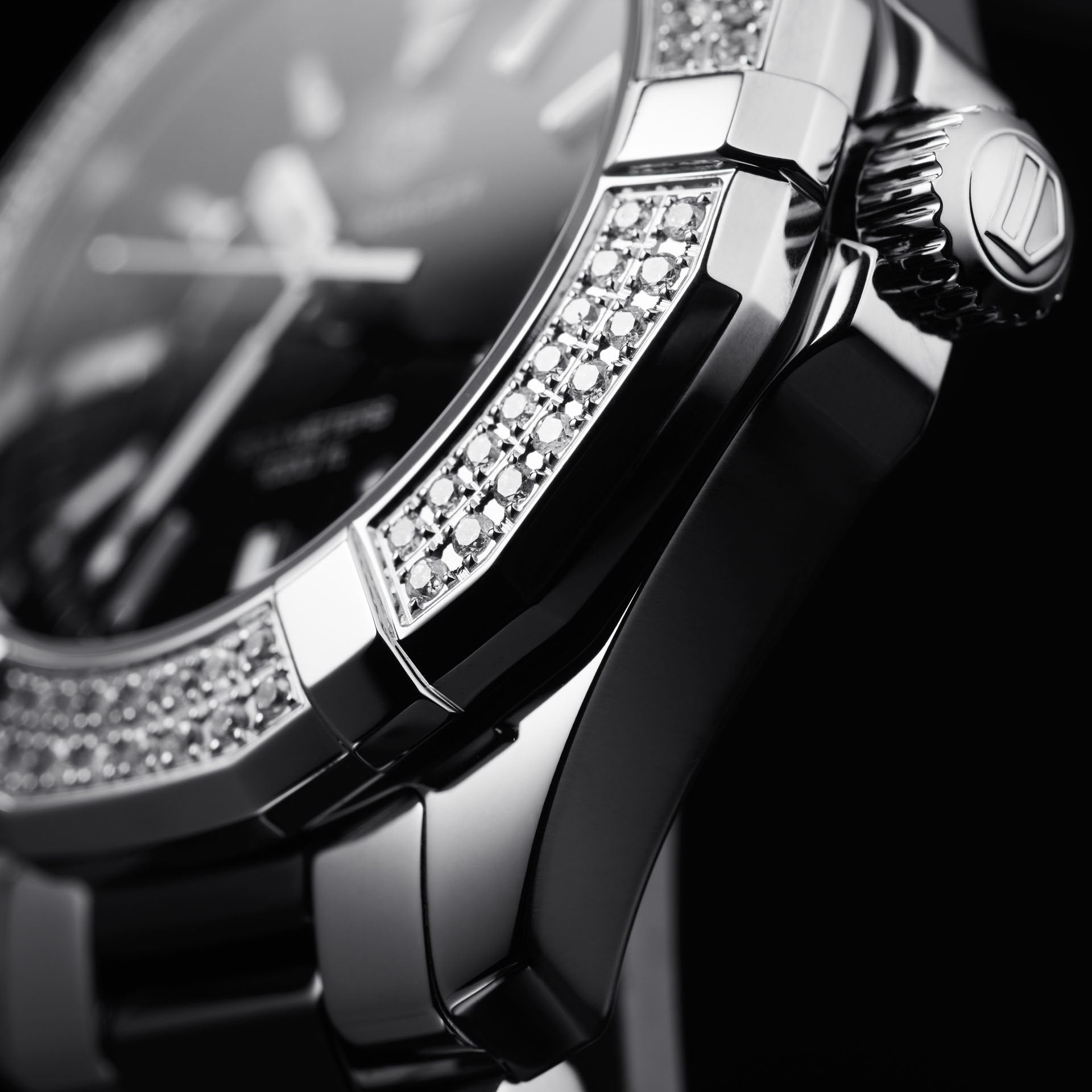 Buy Tag Heuer Aquaracer Lady 300M Black Dial with Diamonds Two Tone Steel Strap Watch for Women - WAY131E.BA0913 in Pakistan