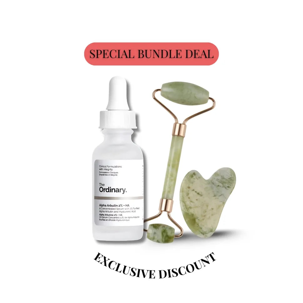 Buy Alpha Arbutin + Gua Sha Jade Roller Bundle in Pakistan