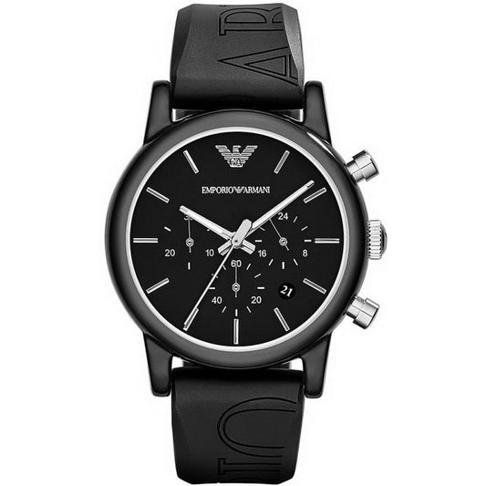 Buy Emporio Armani Men's Quartz Silicone Strap Black Dial 41mm Watch AR1053 in Pakistan