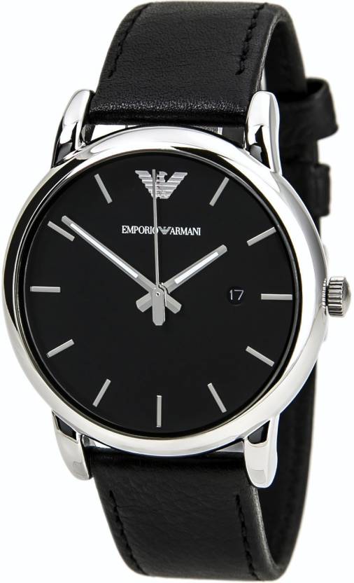 Buy Emporio Armani Luigi Black Dial Black Leather Strap Watch for Men - AR1692 in Pakistan