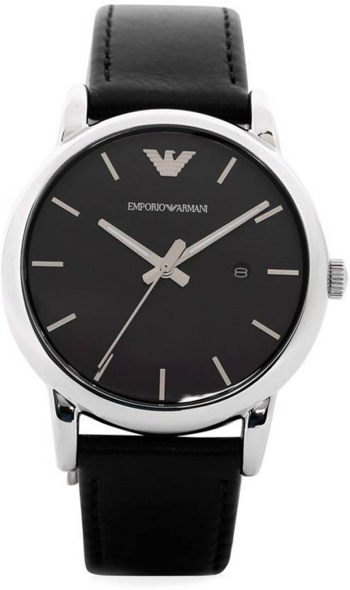 Buy Emporio Armani Luigi Black Dial Black Leather Strap Watch for Men - AR1692 in Pakistan