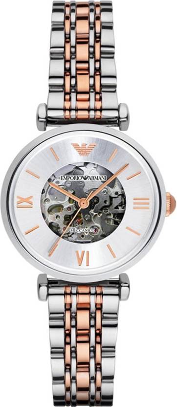 Buy Emporio Armani Gianni T Bar Silver Dial Two Tone Steel Strap Watch for Women - AR1992 in Pakistan