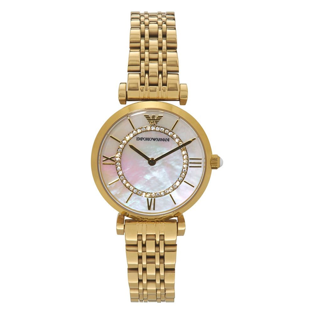 Buy Emporio Armani Classic Mother of Pearl Dial Gold Steel Strap Watch for Women - AR1907 in Pakistan
