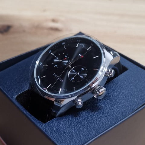 Buy Tommy Hilfiger Grey Dial Black Leather Strap Watch for Men - 1710424 in Pakistan