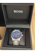 Buy Hugo Boss Mens Chronograph Quartz Stainless Steel Blue Dial 44mm Watch - 1513478 in Pakistan
