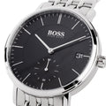 Buy Hugo Boss Mens Chronograph Quartz Silver Stainless Steel Black Dial 40mm Watch - 1513641 in Pakistan