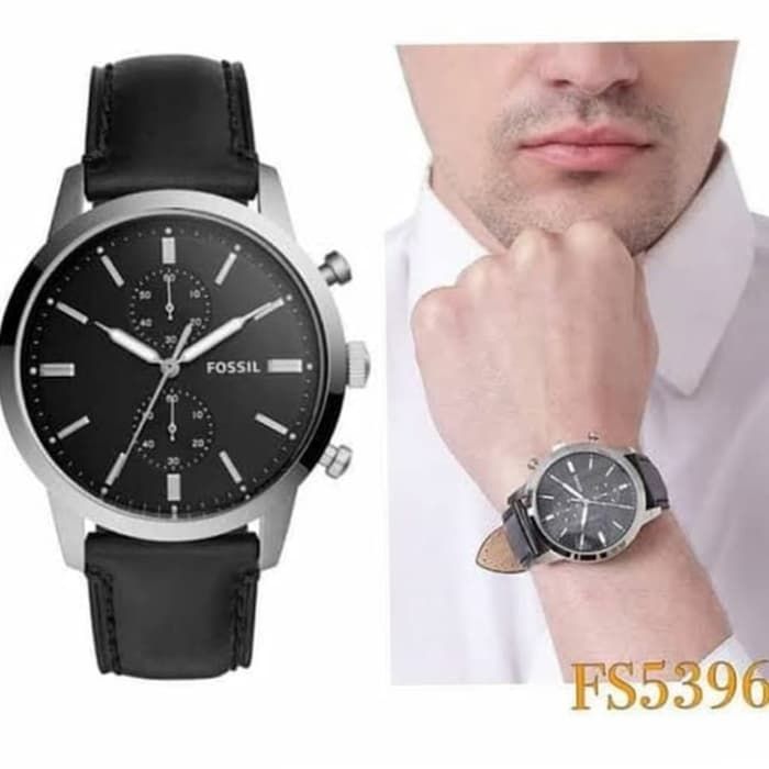 Buy Fossil Men's Quartz Leather Strap Black Dial 44mm Watch FS5396 in Pakistan