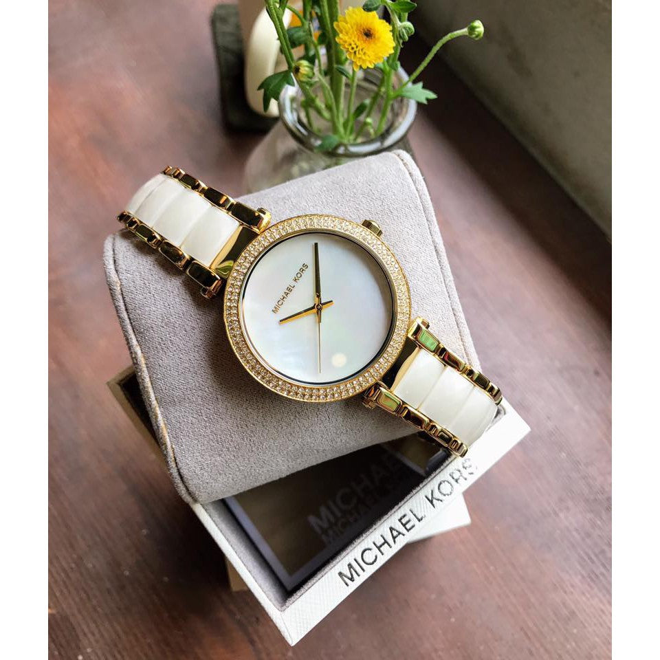 Buy Michael Kors Parker White Dial Two Tone Steel Strap Watch for Women - MK6400 in Pakistan