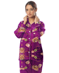 Buy Sajiero Linen Pajama Suit with Scrunchie - Teddy Dreamwear in Pakistan