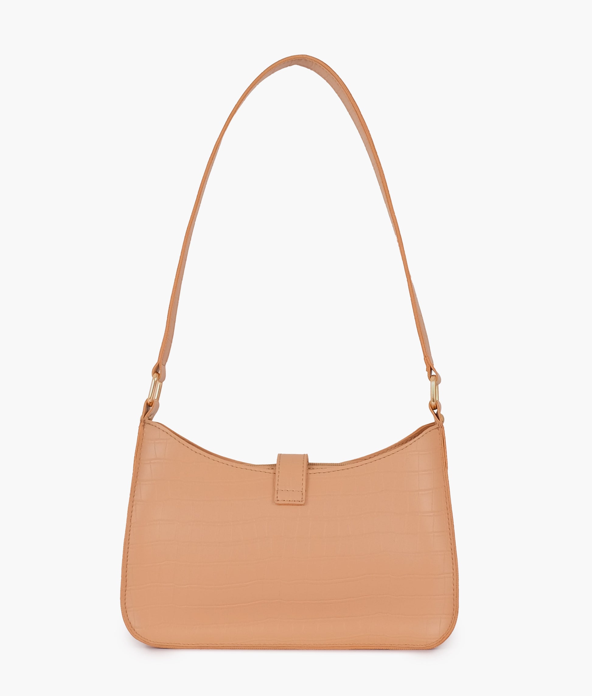 Buy Beige crocodile baguette bag in Pakistan