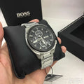 Buy Hugo Boss Volane Silver Steel Black Dial Men's Chrono Watch - 1513949 in Pakistan