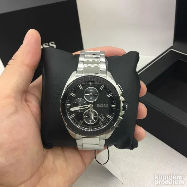 Buy Hugo Boss Volane Silver Steel Black Dial Men's Chrono Watch - 1513949 in Pakistan
