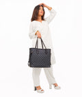 Buy Black checkered neverfull tote bag in Pakistan