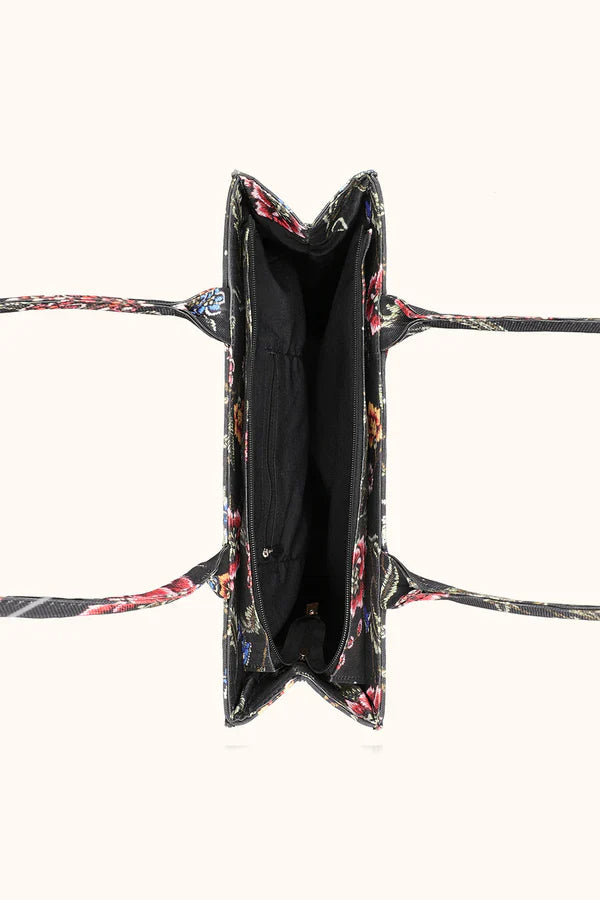 Buy Canvas Tote Bag Black Multi in Pakistan