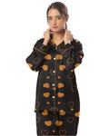 Buy Sajiero Linen Pajama Suit with Scrunchie - Royal Dusk in Pakistan