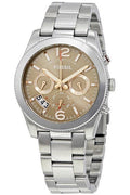 Buy Perfect Boyfriend Taupe Dial Silver Steel Strap Watch For Women in Pakistan