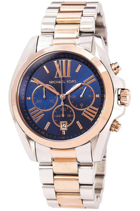 Buy Michael Kors Womens Chronograph Quartz Stainless Steel Blue Dial 43mm Watch - Mk5606 in Pakistan