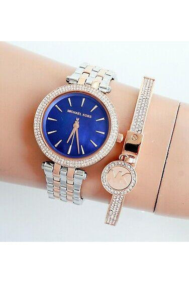 Buy Michael Kors Womens Quartz Stainless Steel Blue Mother Of Pearl Dial 33mm Watch - Mk3651 in Pakistan