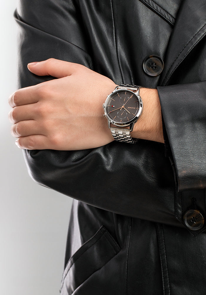 Buy Tommy Hilfiger Mens Quartz Stainless Steel Grey Dial 44mm Watch - 1710431 in Pakistan