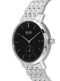 Buy Hugo Boss Mens Chronograph Quartz Silver Stainless Steel Black Dial 40mm Watch - 1513641 in Pakistan