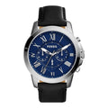 Buy Grant Navy Blue Dial Black Leather Strap Watch For Men in Pakistan
