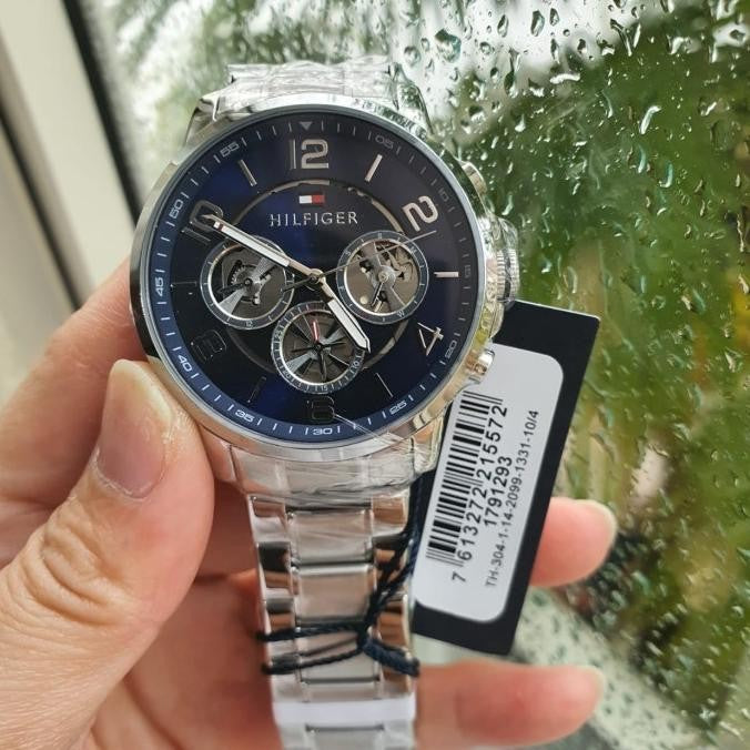 Buy Tommy Hilfiger Mens Quartz Stainless Steel Blue Dial 44mm Watch - 1791293 in Pakistan