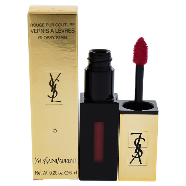 Buy Yves Saint Laurent Rouge Pur Couture Glossy Stain - 5 Rouge Vernis [Tester] in Pakistan