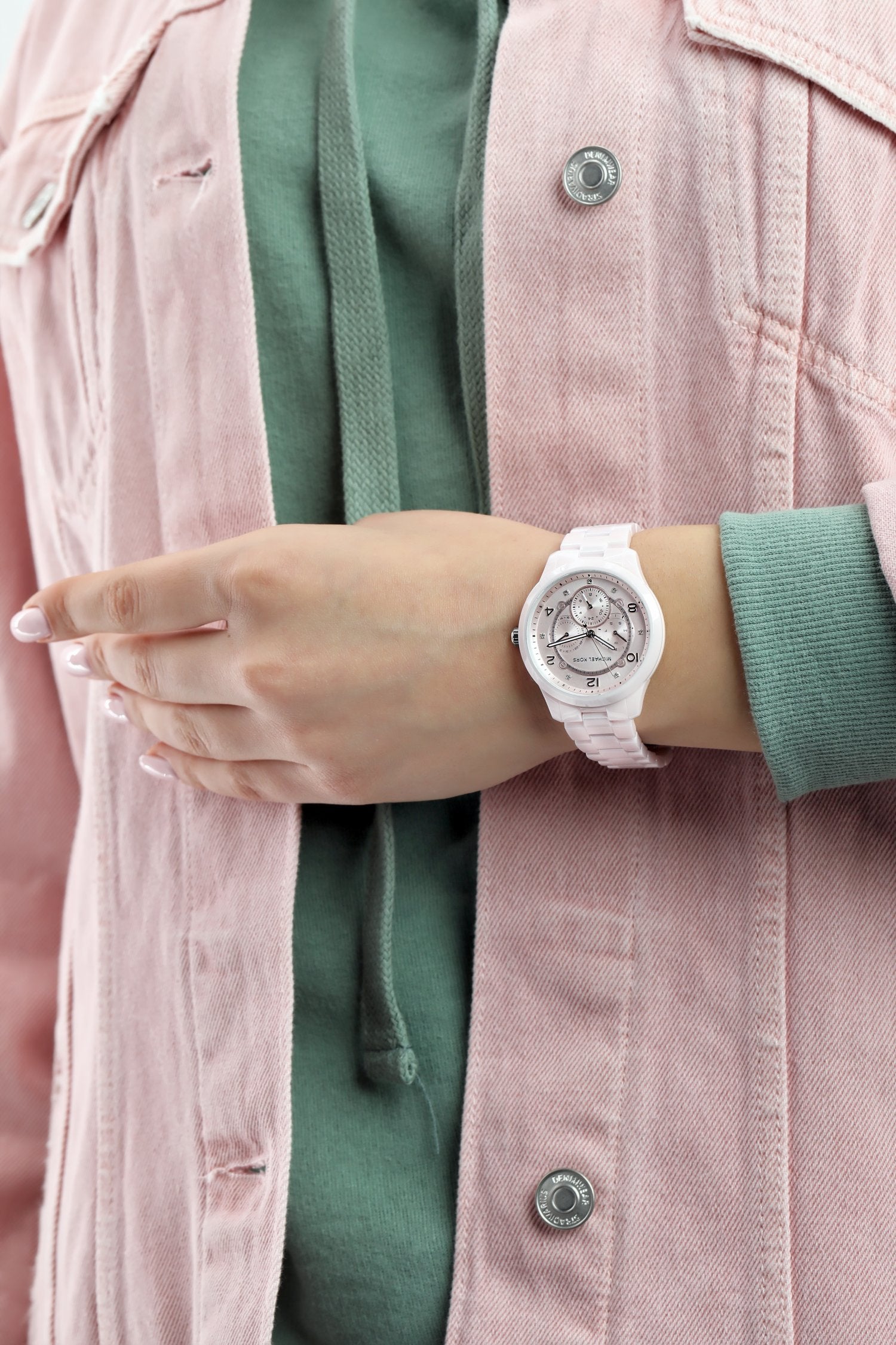 Buy Michael Kors Runway Analog Pink Dial Pink Stainless Steel Watch for Women - Mk6629 in Pakistan