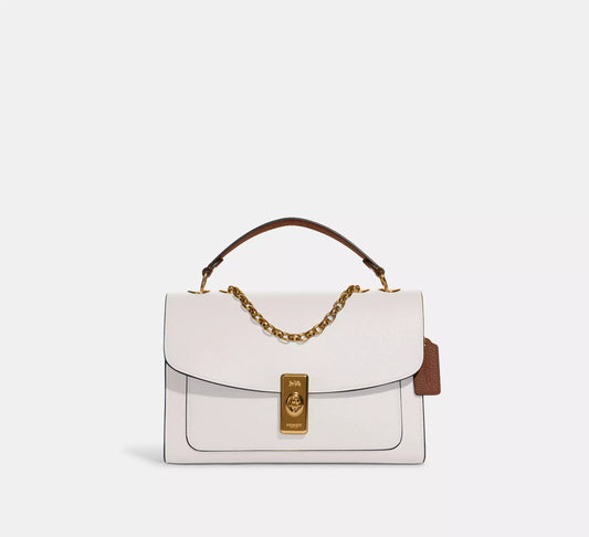 Buy Coach Lane Shoulder Bag Gold Chalk in Pakistan