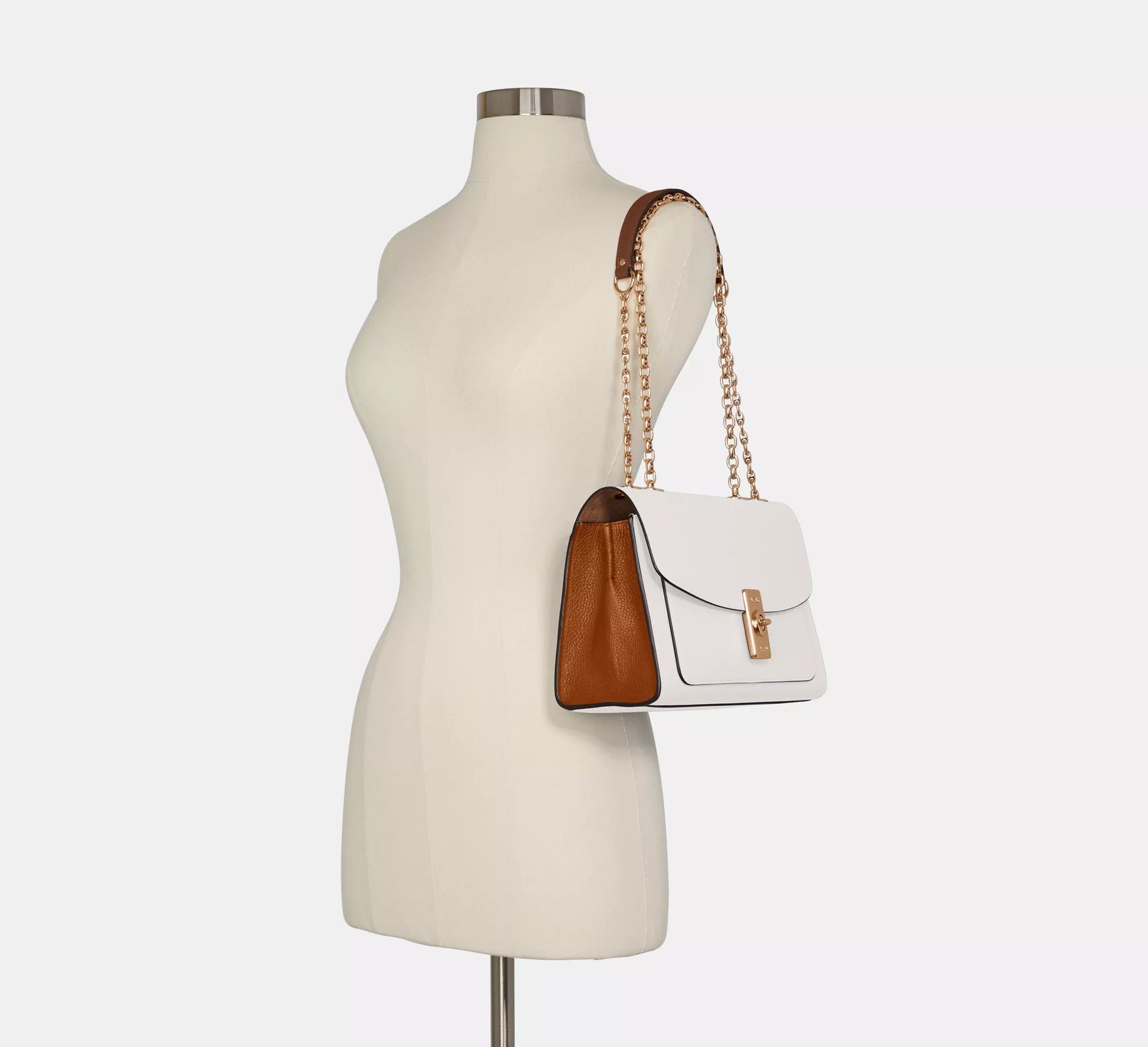 Buy Coach Lane Shoulder Bag Gold Chalk in Pakistan