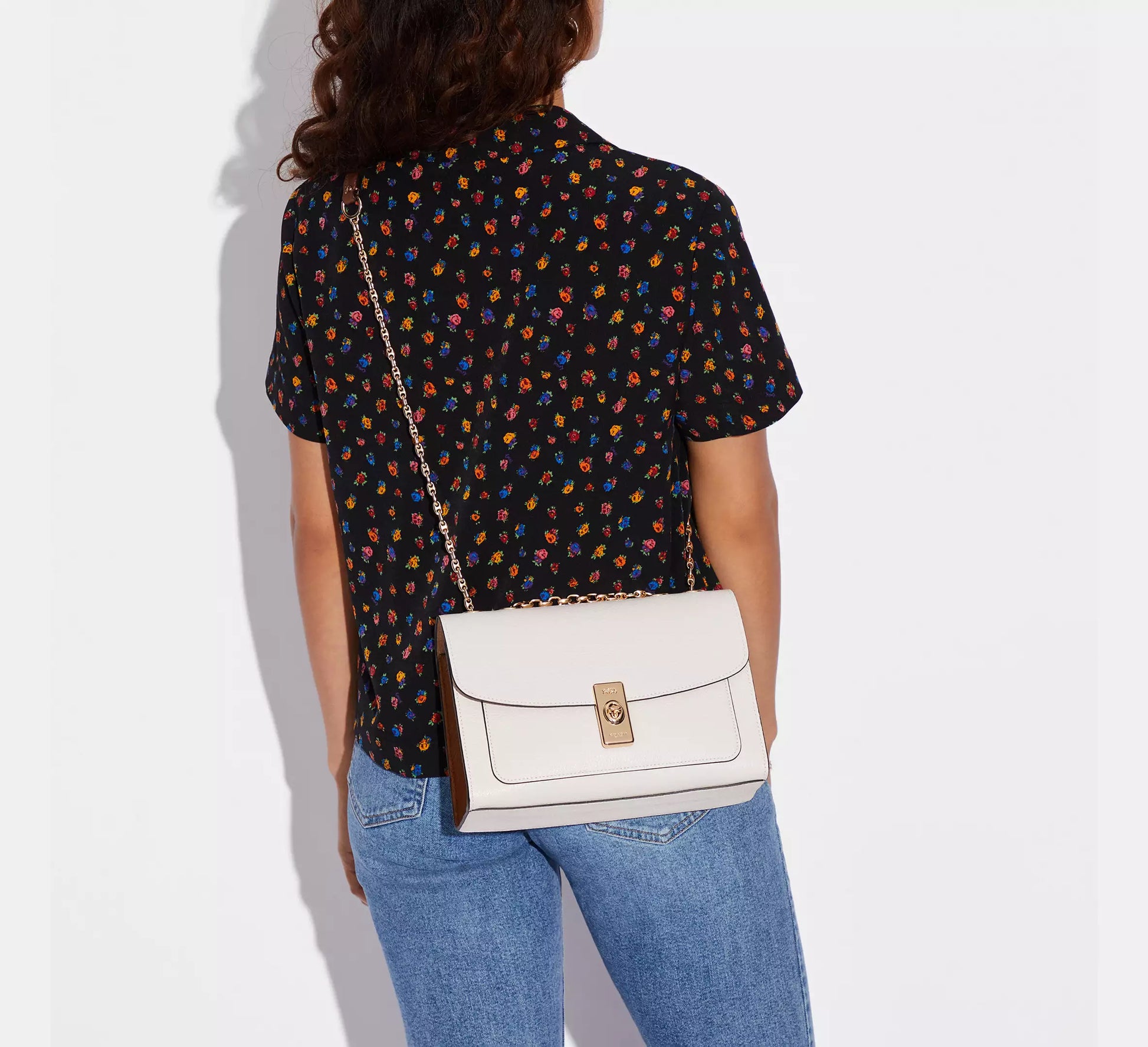 Buy Coach Lane Shoulder Bag Gold Chalk in Pakistan