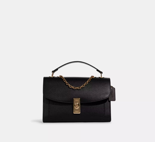 Buy Coach Lane Shoulder Bag Gold Black in Pakistan